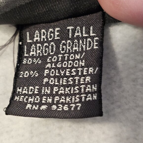 90s Y2K Mens Large Tall Heathered Gray Crewneck Sweatshirt Pullover Classic - Picture 7 of 9